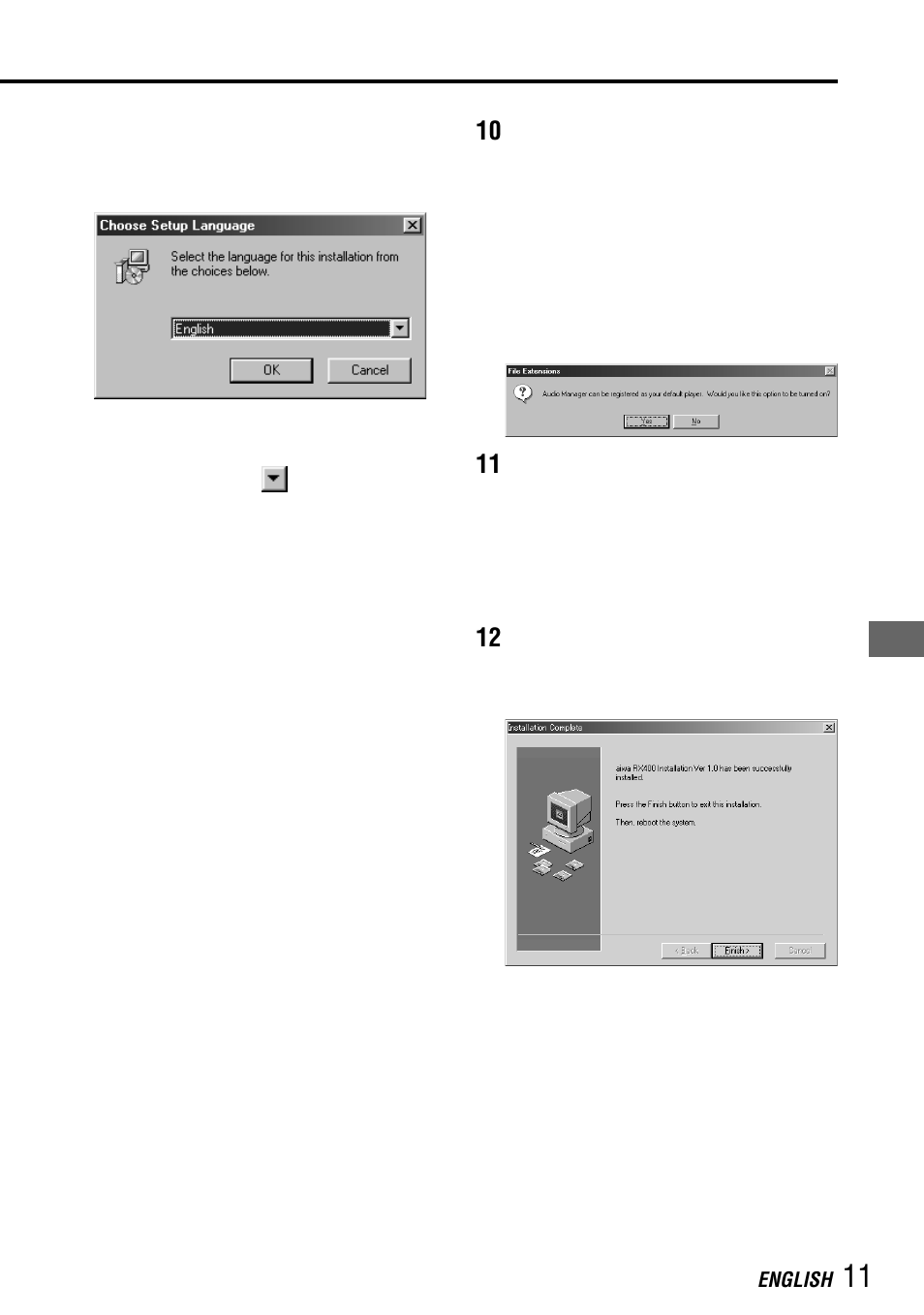 Aiwa MM-RX400 User Manual | Page 11 / 64