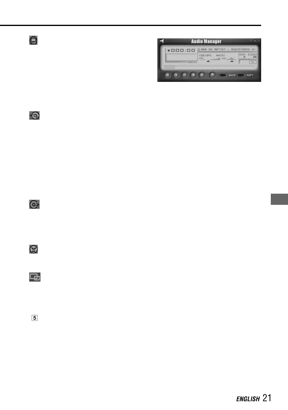 English | Aiwa MM-RX400 User Manual | Page 21 / 64