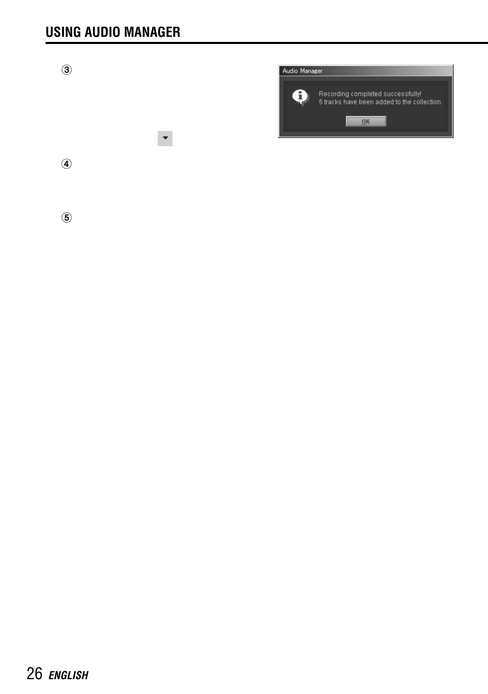 Using audio manager | Aiwa MM-RX400 User Manual | Page 26 / 64