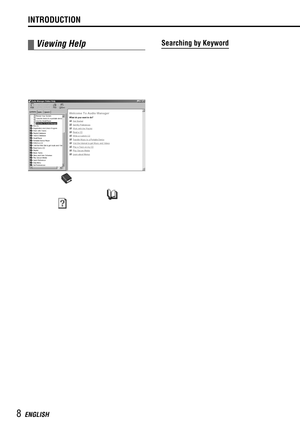 Viewing help | Aiwa MM-RX400 User Manual | Page 8 / 64