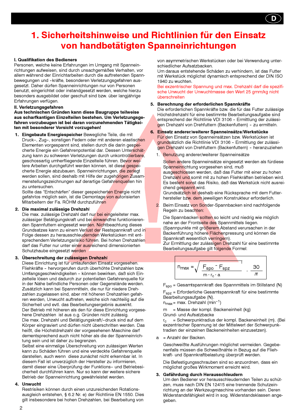 ROHM ZG/ZS, ZGU/ZSU, EG/ES - Geared scroll chucks User Manual | Page 2 / 44