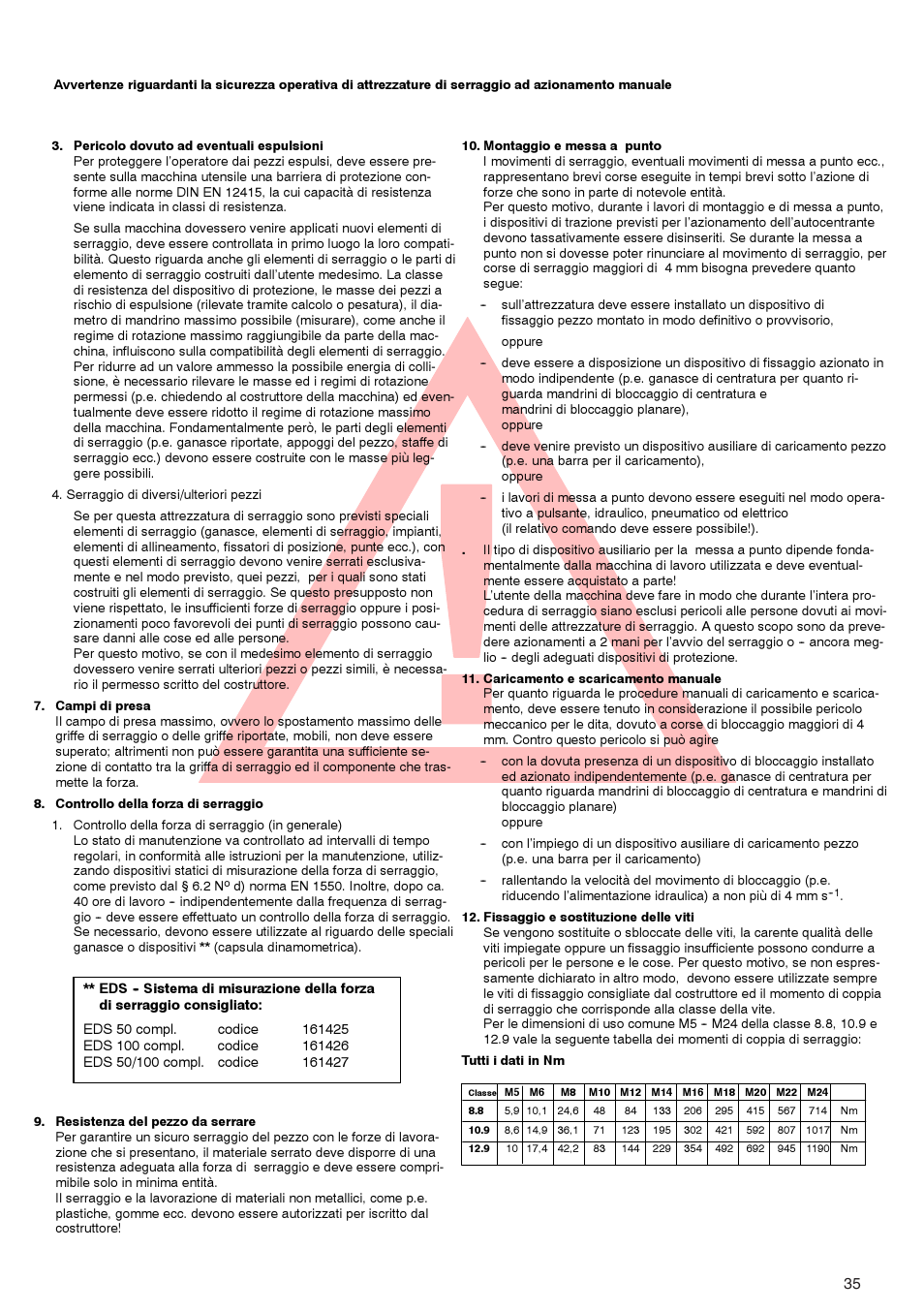 ROHM ZG/ZS, ZGU/ZSU, EG/ES - Geared scroll chucks User Manual | Page 35 / 44