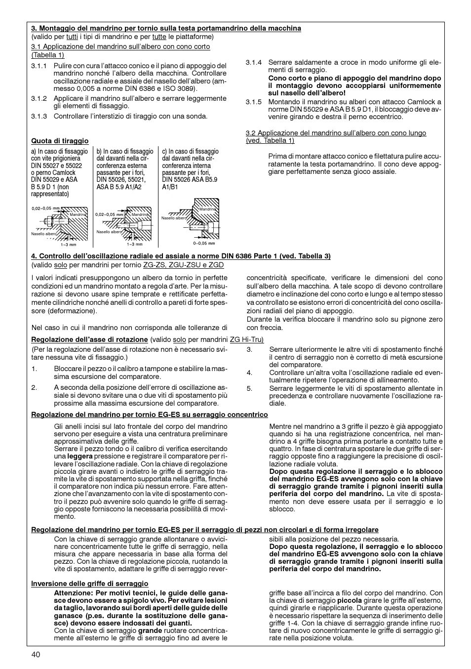 ROHM ZG/ZS, ZGU/ZSU, EG/ES - Geared scroll chucks User Manual | Page 40 / 44