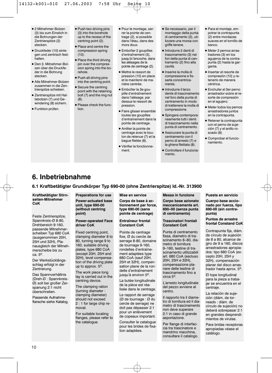 Inbetriebnahme | ROHM CoG / CoK - Constant face drivers User Manual | Page 10 / 20