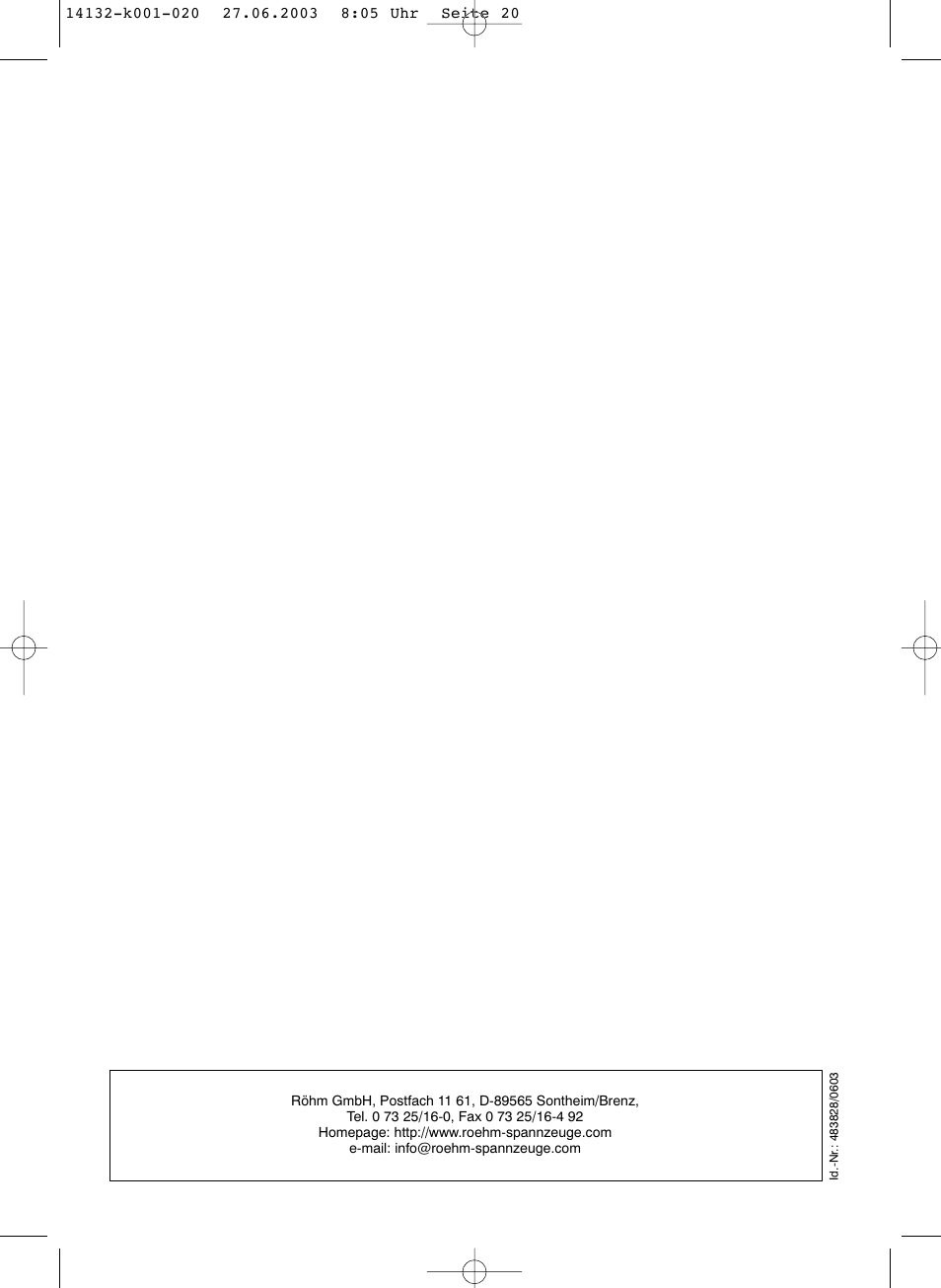 ROHM CoG / CoK - Constant face drivers User Manual | Page 20 / 20