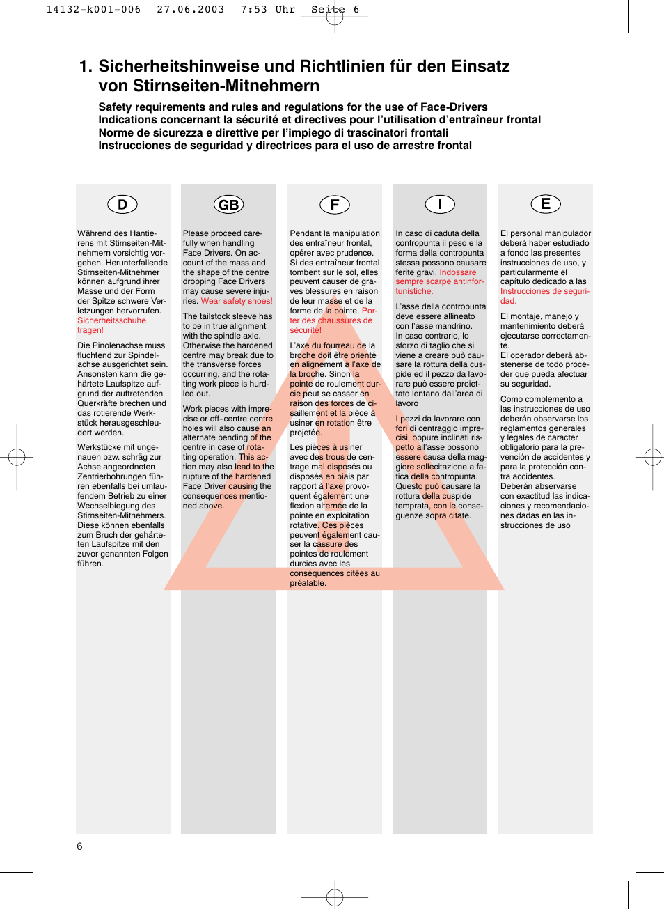 ROHM CoG / CoK - Constant face drivers User Manual | Page 6 / 20