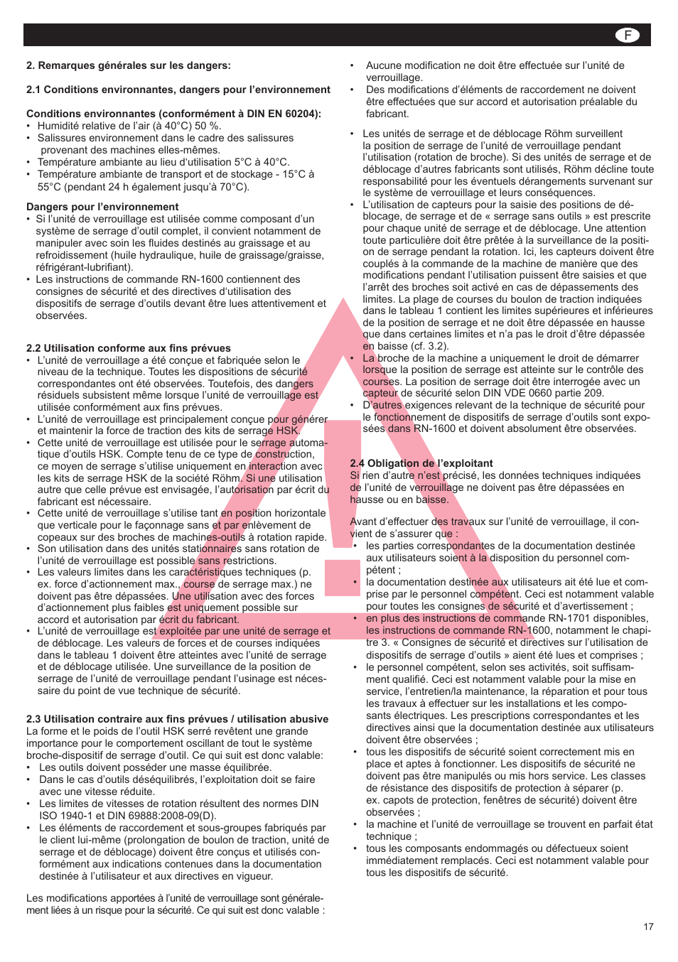 Duro-t | ROHM SUPER-LOCK User Manual | Page 17 / 28