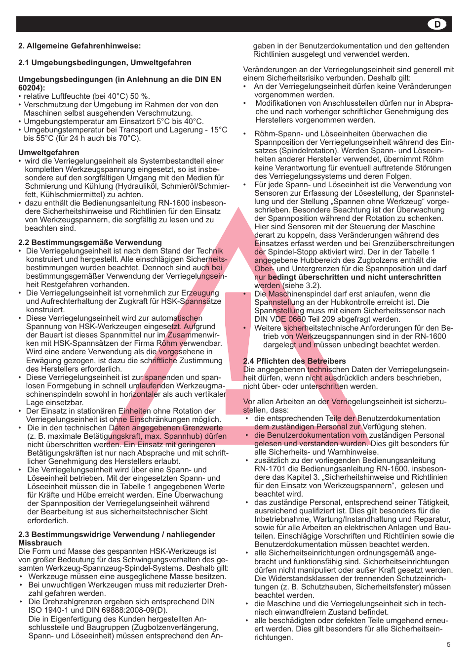 Duro-t | ROHM SUPER-LOCK User Manual | Page 5 / 28