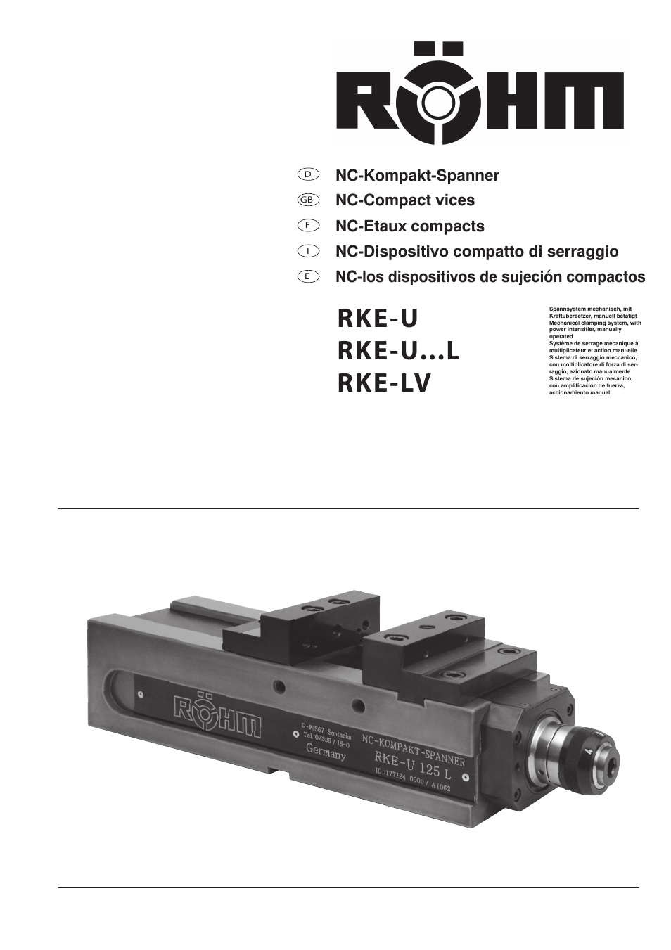 ROHM RKE-U/-U L/-LV NC-Compact vices User Manual | 28 pages