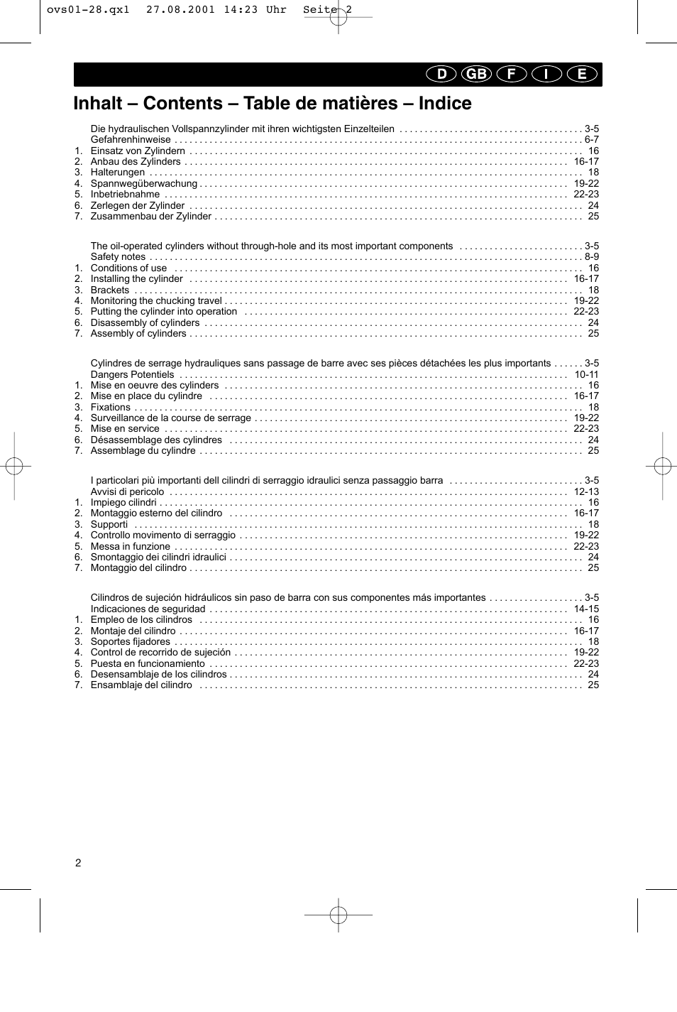 ROHM OV / OVS - oil-operated cylinders User Manual | Page 2 / 28
