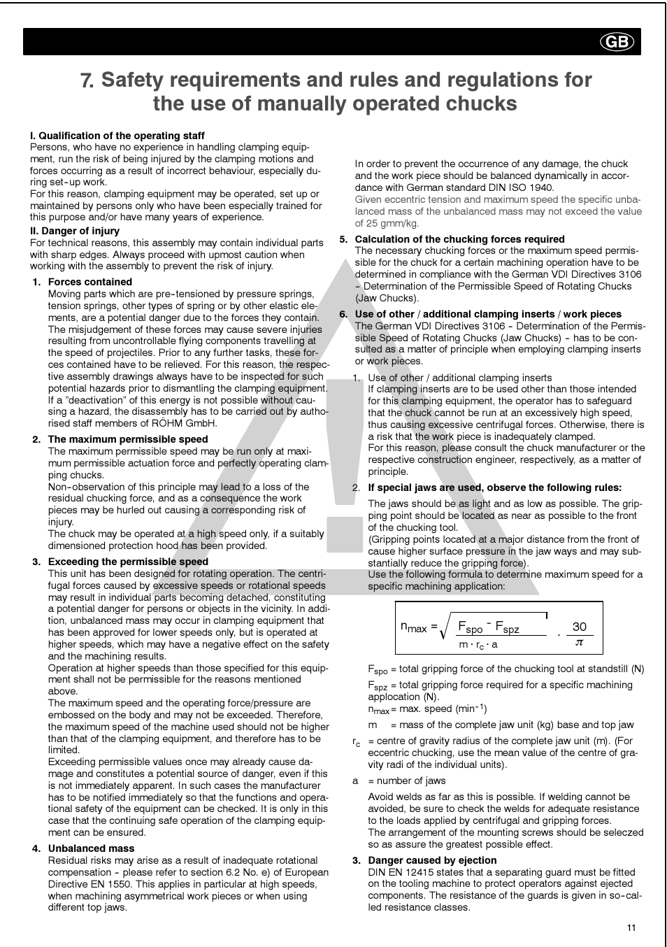 ROHM DURO - Key bar chucks User Manual | Page 11 / 42