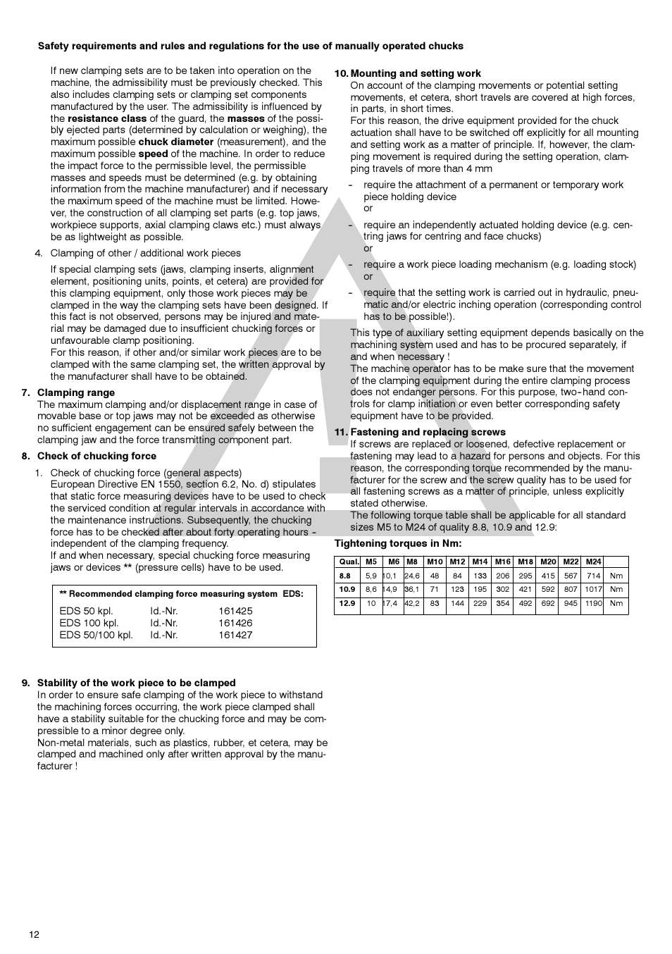 ROHM DURO - Key bar chucks User Manual | Page 12 / 42