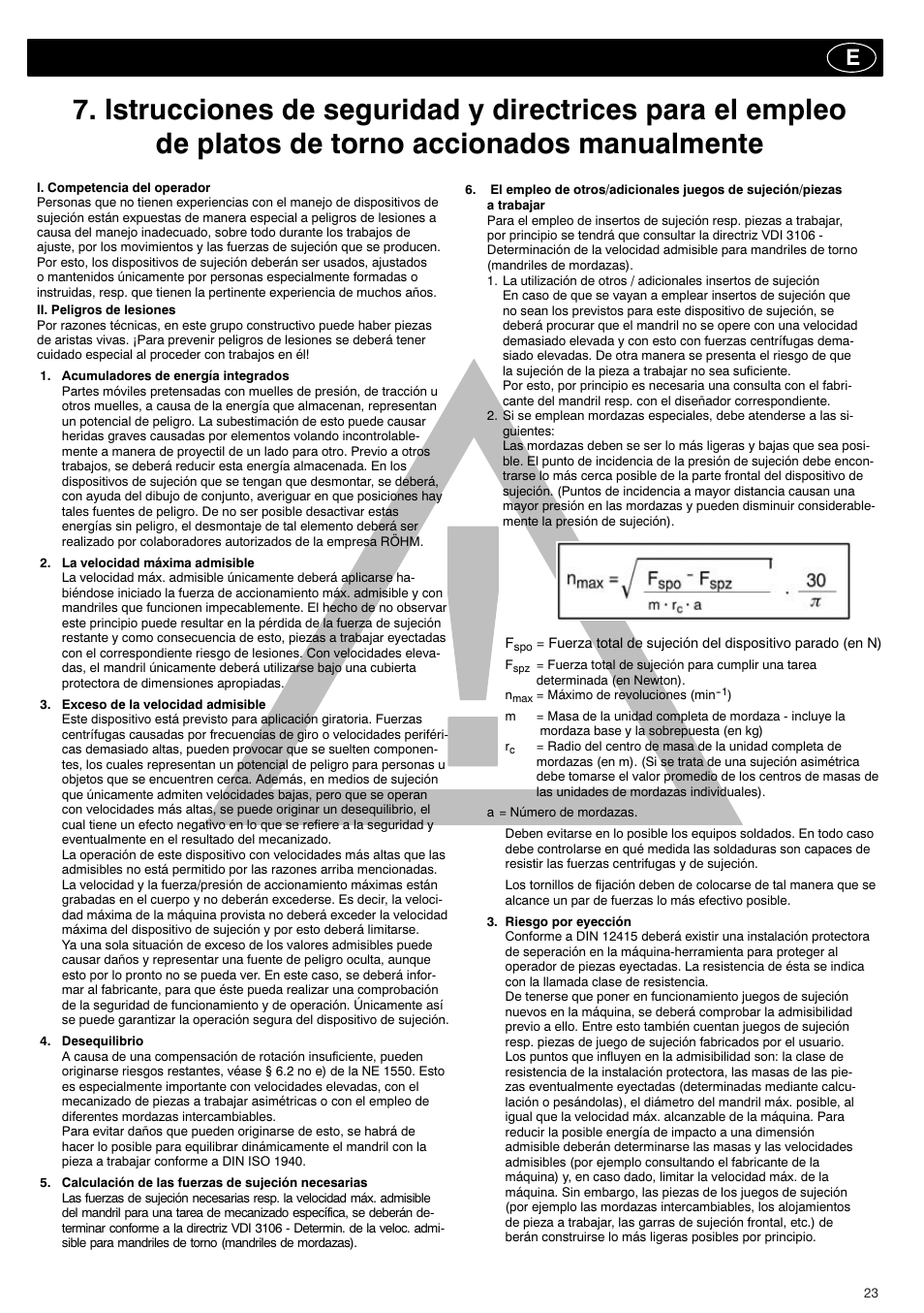 ROHM DURO - Key bar chucks User Manual | Page 23 / 42