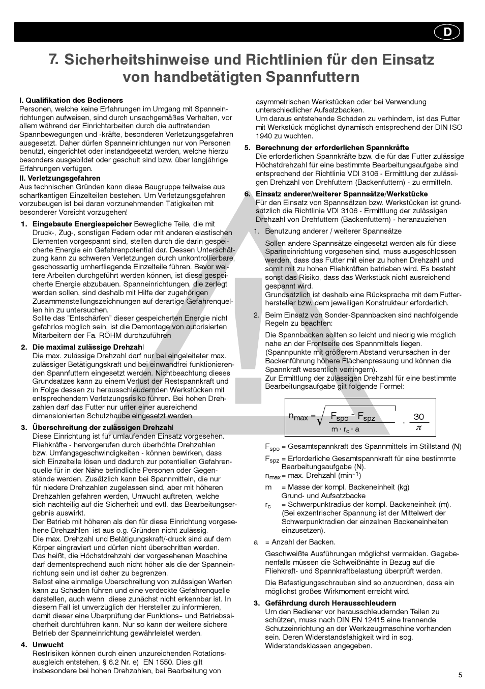 ROHM DURO - Key bar chucks User Manual | Page 5 / 42