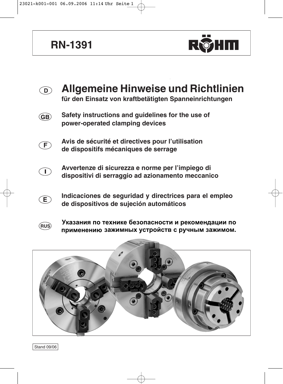 ROHM Safety instructions and guidelines for the use of power-operated clamping devices User Manual | 20 pages