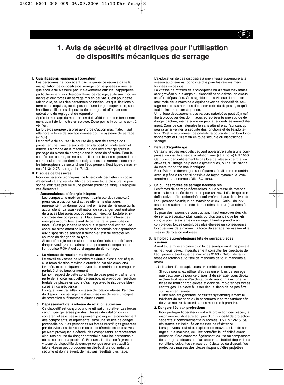 ROHM Safety instructions and guidelines for the use of power-operated clamping devices User Manual | Page 8 / 20