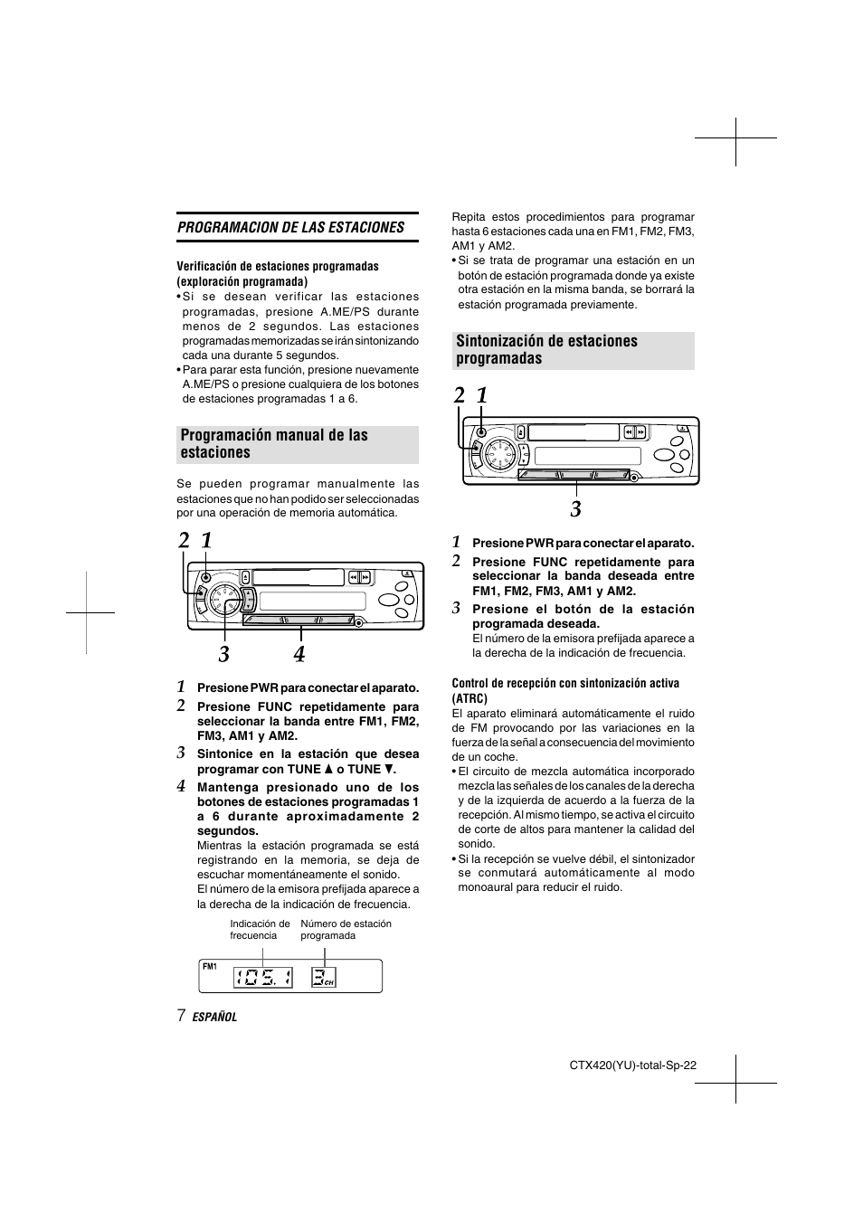 Aiwa CT-X410 YU User Manual | Page 22 / 44
