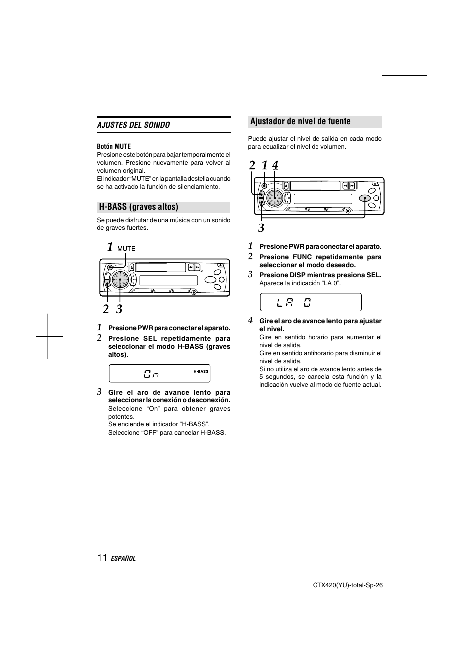 Aiwa CT-X410 YU User Manual | Page 26 / 44