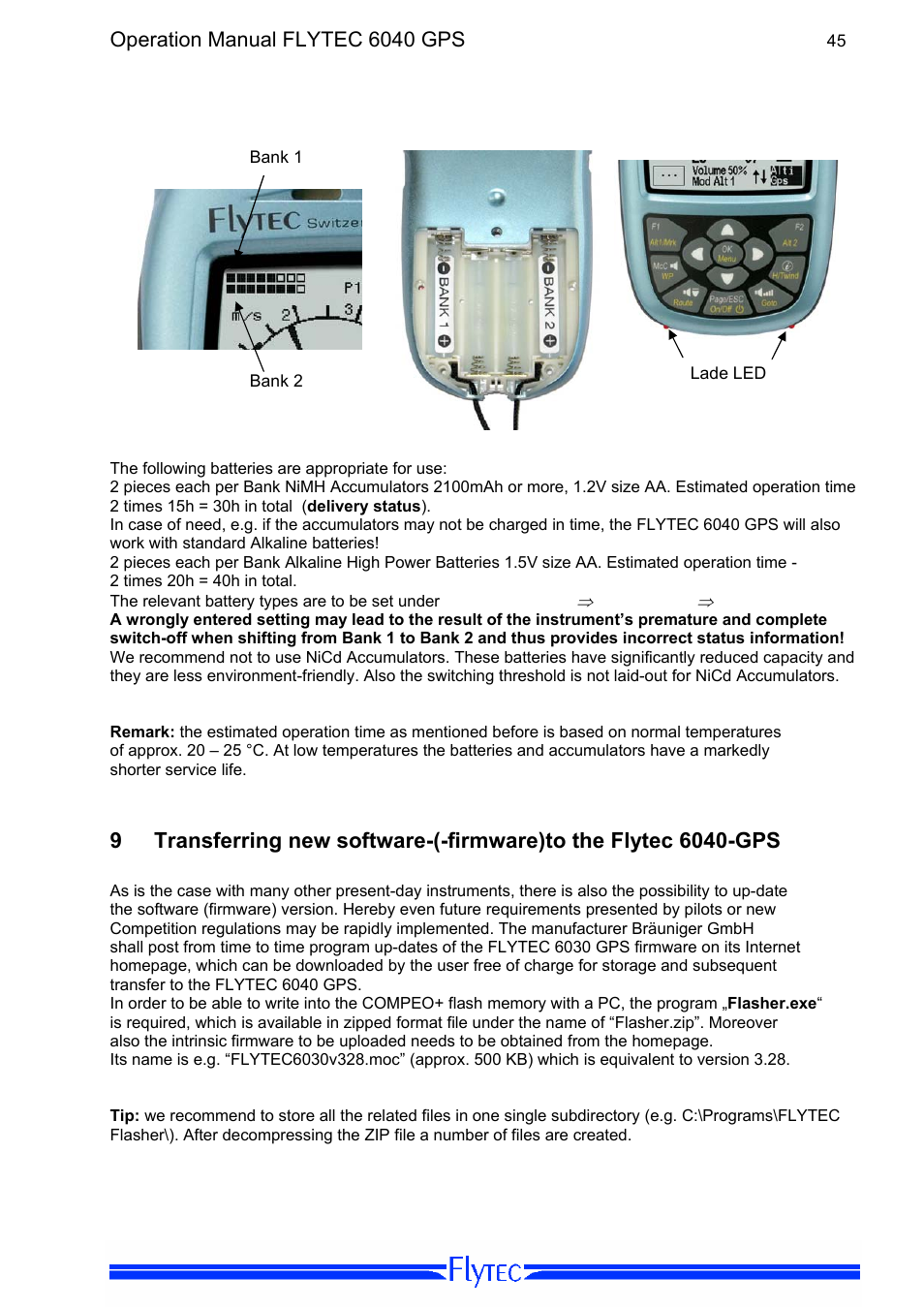Operation manual flytec 6040 gps | Flytec 6040 * User Manual | Page 47 / 57