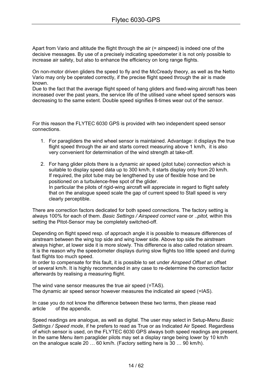 Flytec 6030-gps, 3 speed | Flytec 6030 * User Manual | Page 14 / 62
