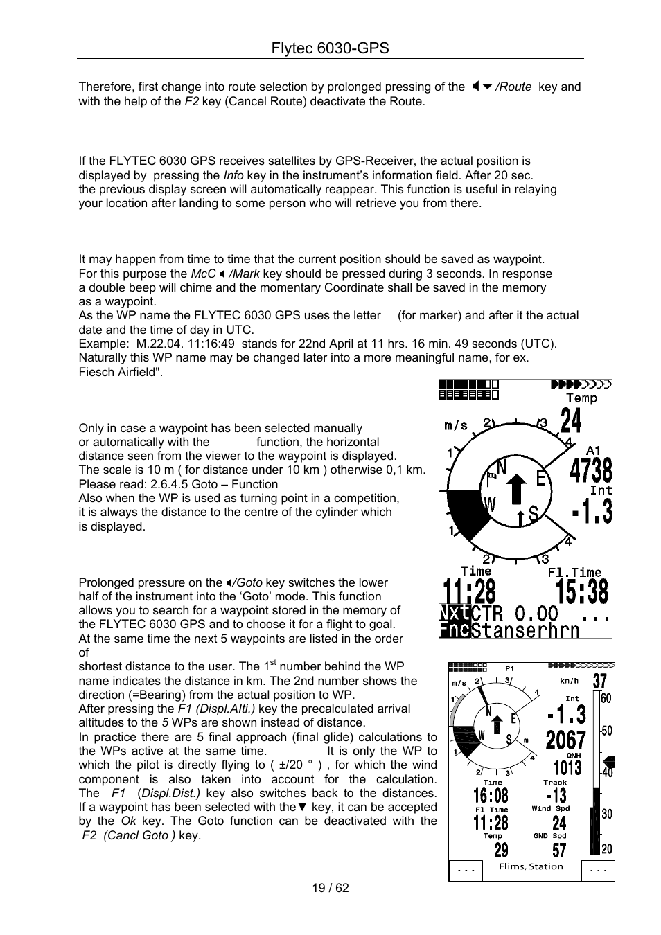 Flytec 6030-gps | Flytec 6030 * User Manual | Page 19 / 62