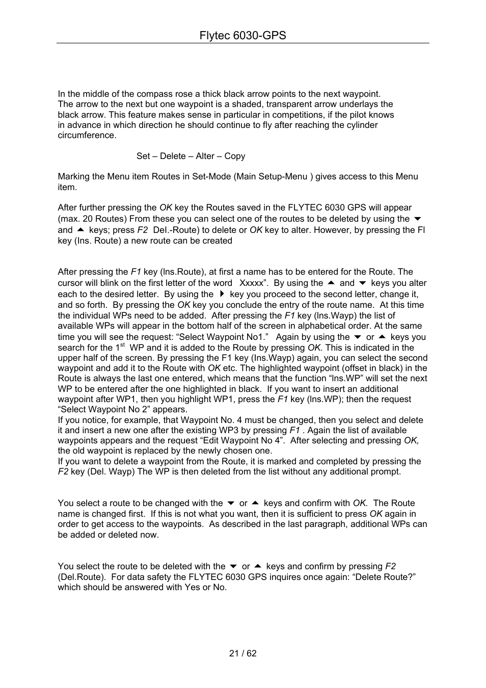 Flytec 6030-gps | Flytec 6030 * User Manual | Page 21 / 62