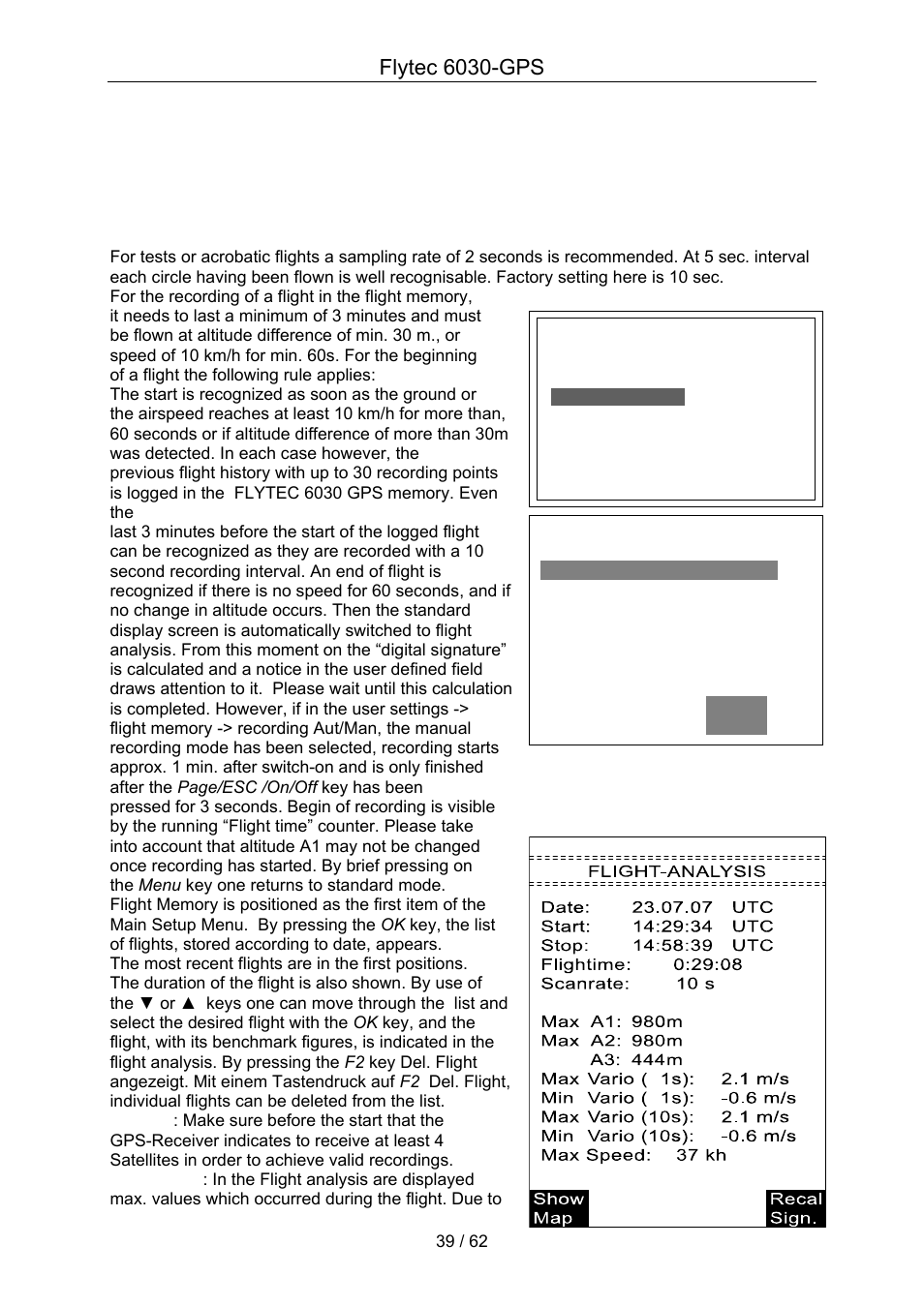 Flytec 6030-gps | Flytec 6030 * User Manual | Page 39 / 62