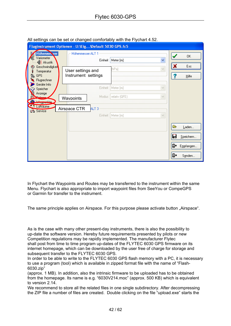 Flytec 6030-gps | Flytec 6030 * User Manual | Page 42 / 62