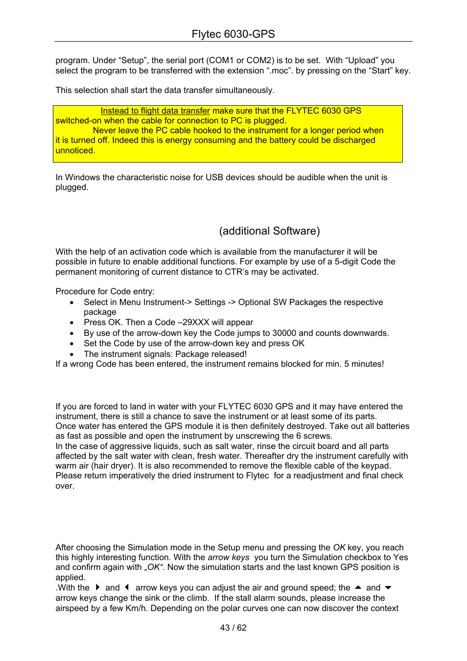 Flytec 6030 * User Manual | Page 43 / 62