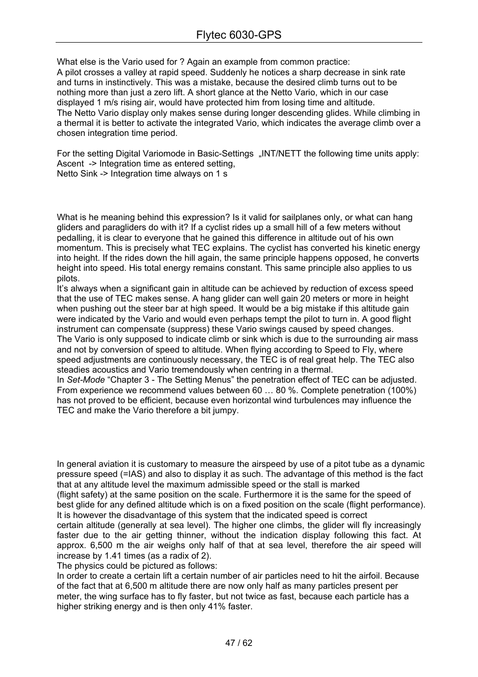 Flytec 6030 * User Manual | Page 47 / 62
