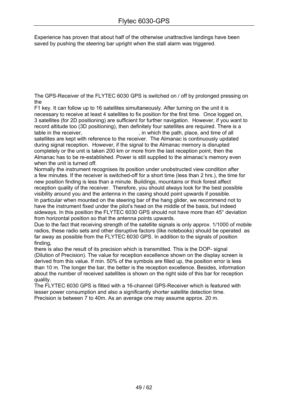 Flytec 6030 * User Manual | Page 49 / 62