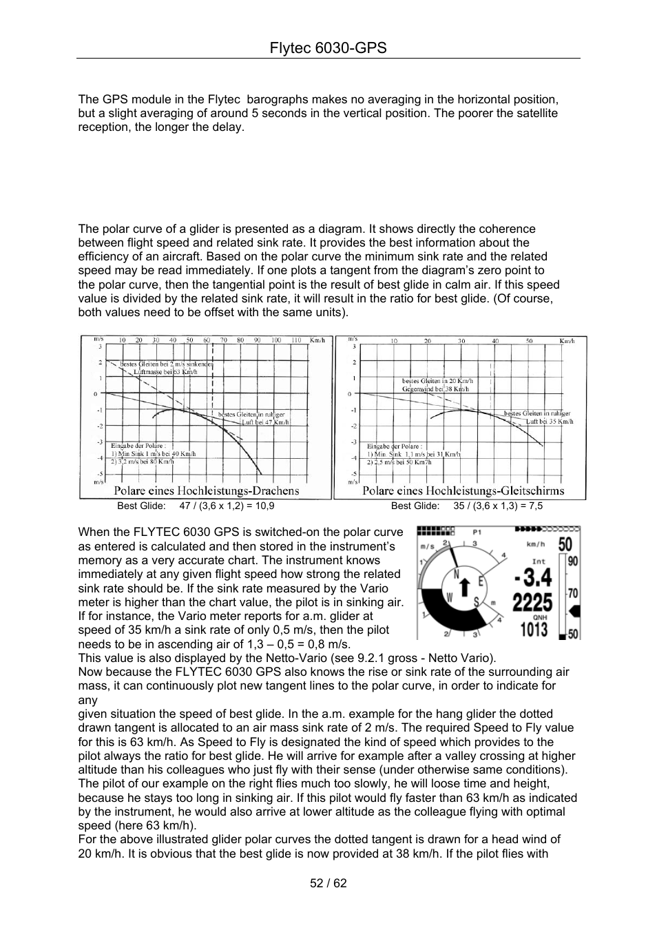 Flytec 6030-gps, 5 flight optimisation | Flytec 6030 * User Manual | Page 52 / 62