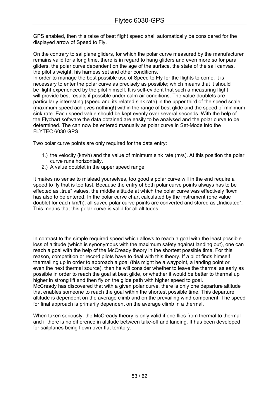Flytec 6030-gps | Flytec 6030 * User Manual | Page 53 / 62