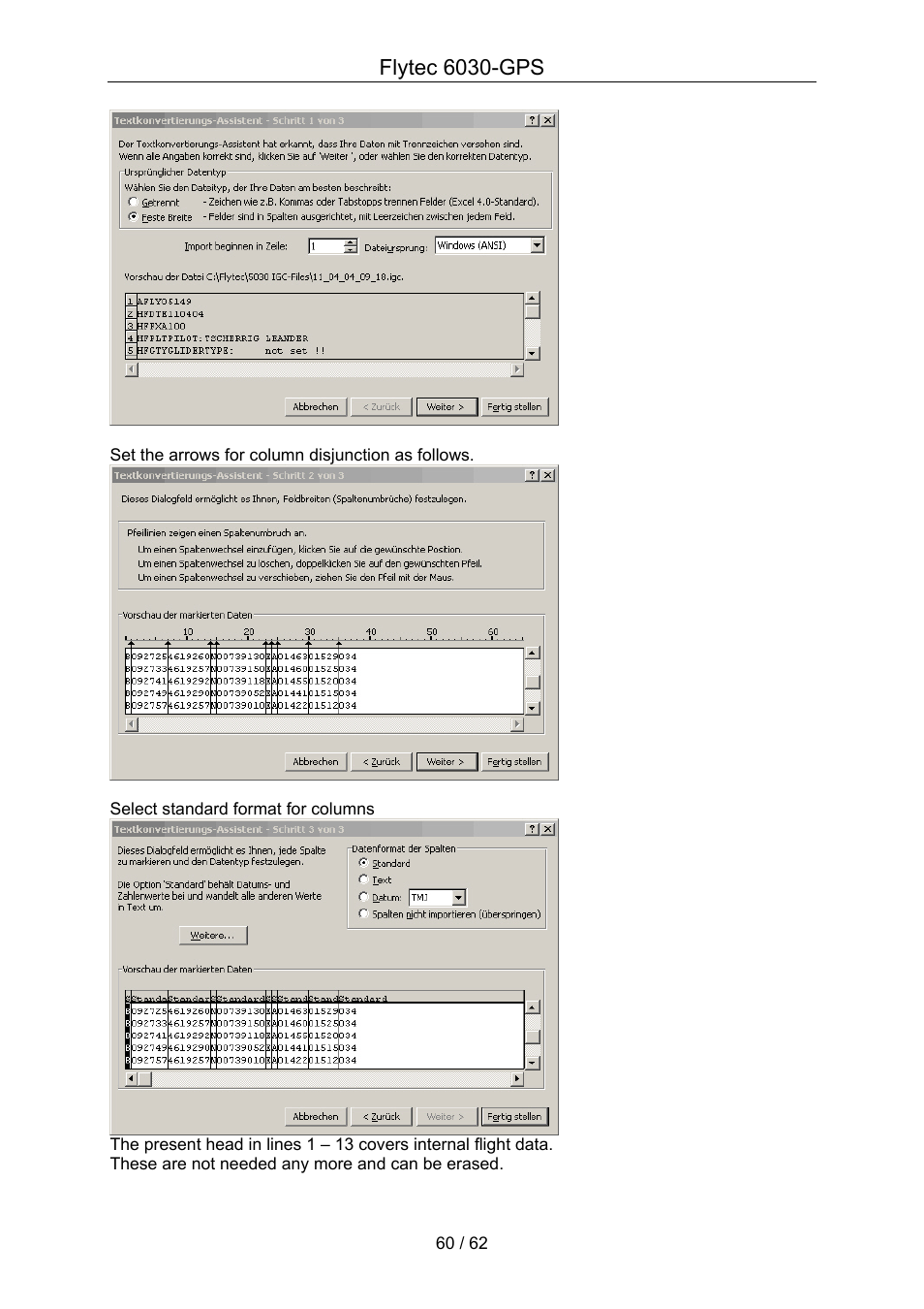 Flytec 6030-gps | Flytec 6030 * User Manual | Page 60 / 62