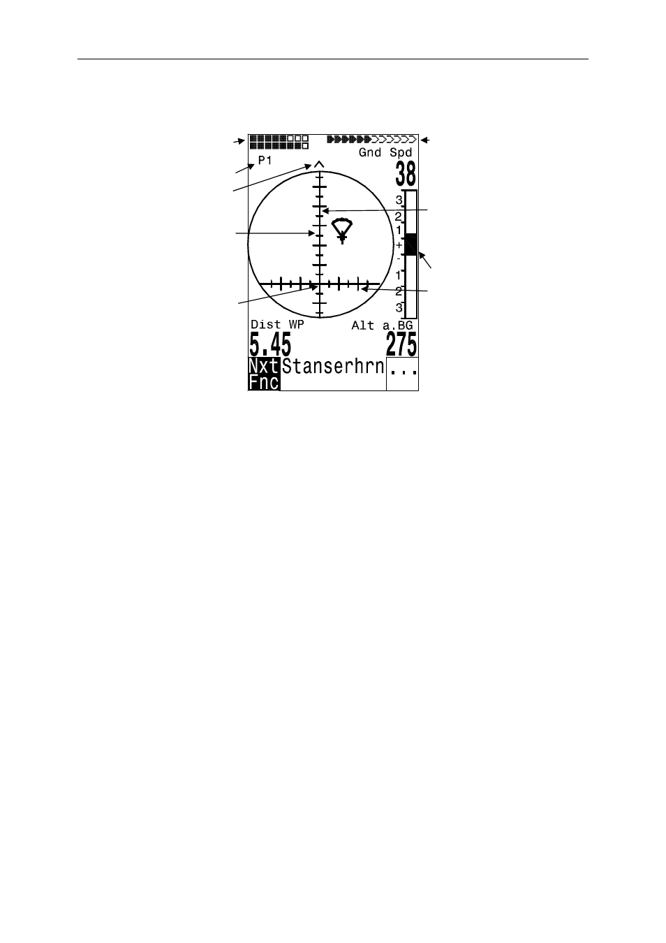 Operating manual flytec 6020, Final approach screen | Flytec 6020 * User Manual | Page 8 / 55