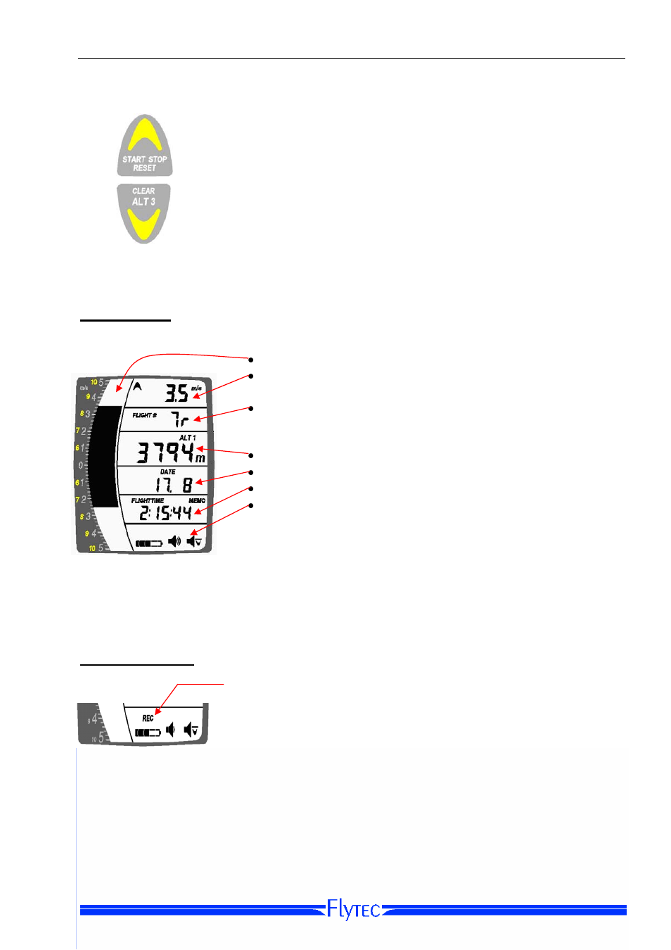 Memo display, Flight acceptance | Flytec 6010/6005 User Manual | Page 20 / 27