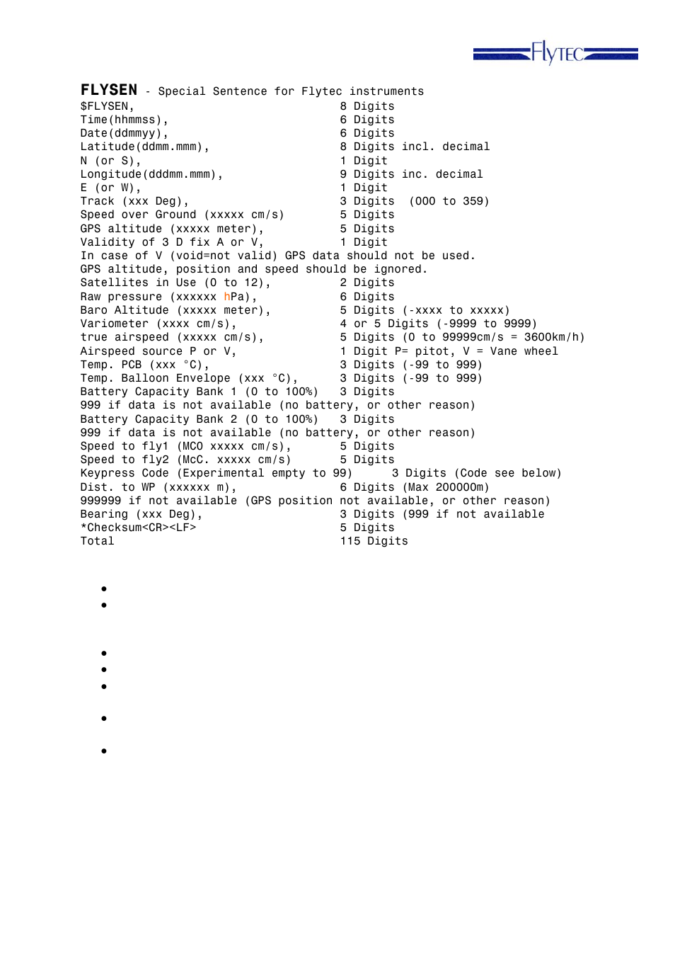 Flytec bluetooth, Flysen | Flytec SMS/Bluetooth set-up 6040/6030/6020 User Manual | Page 6 / 7