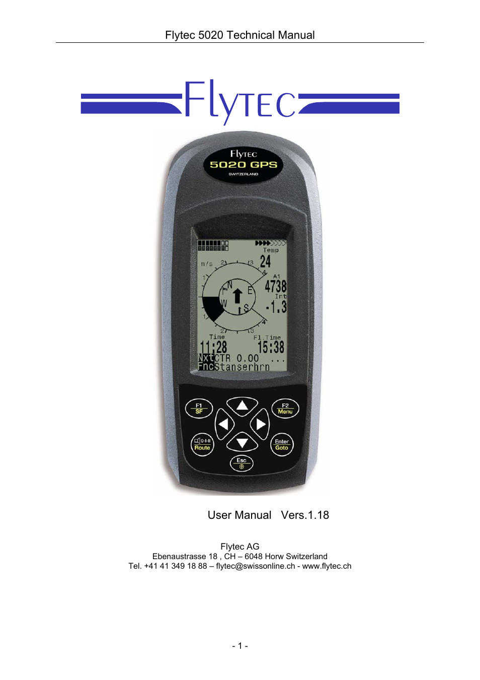 Flytec 5020 v1.18 * User Manual | 34 pages