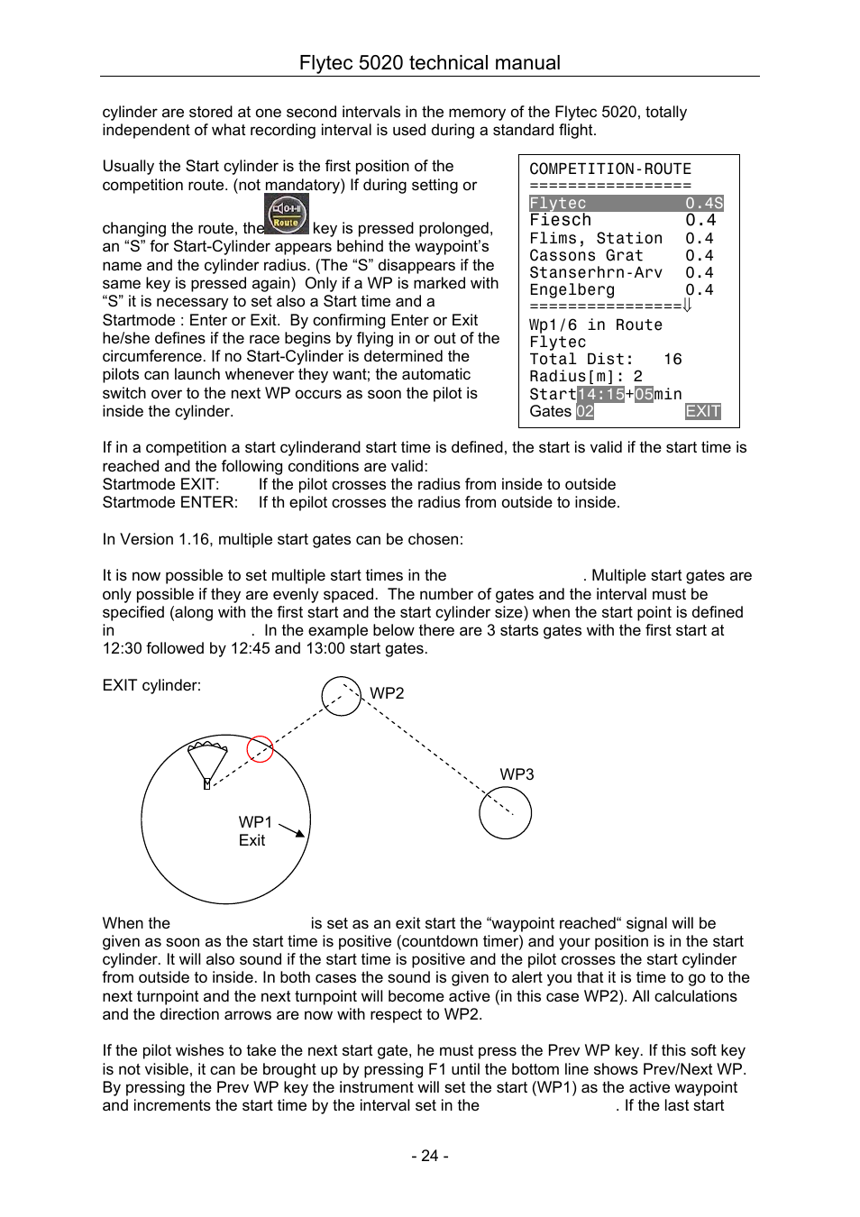 Flytec 5020 technical manual | Flytec 5020 v1.18 * User Manual | Page 24 / 34