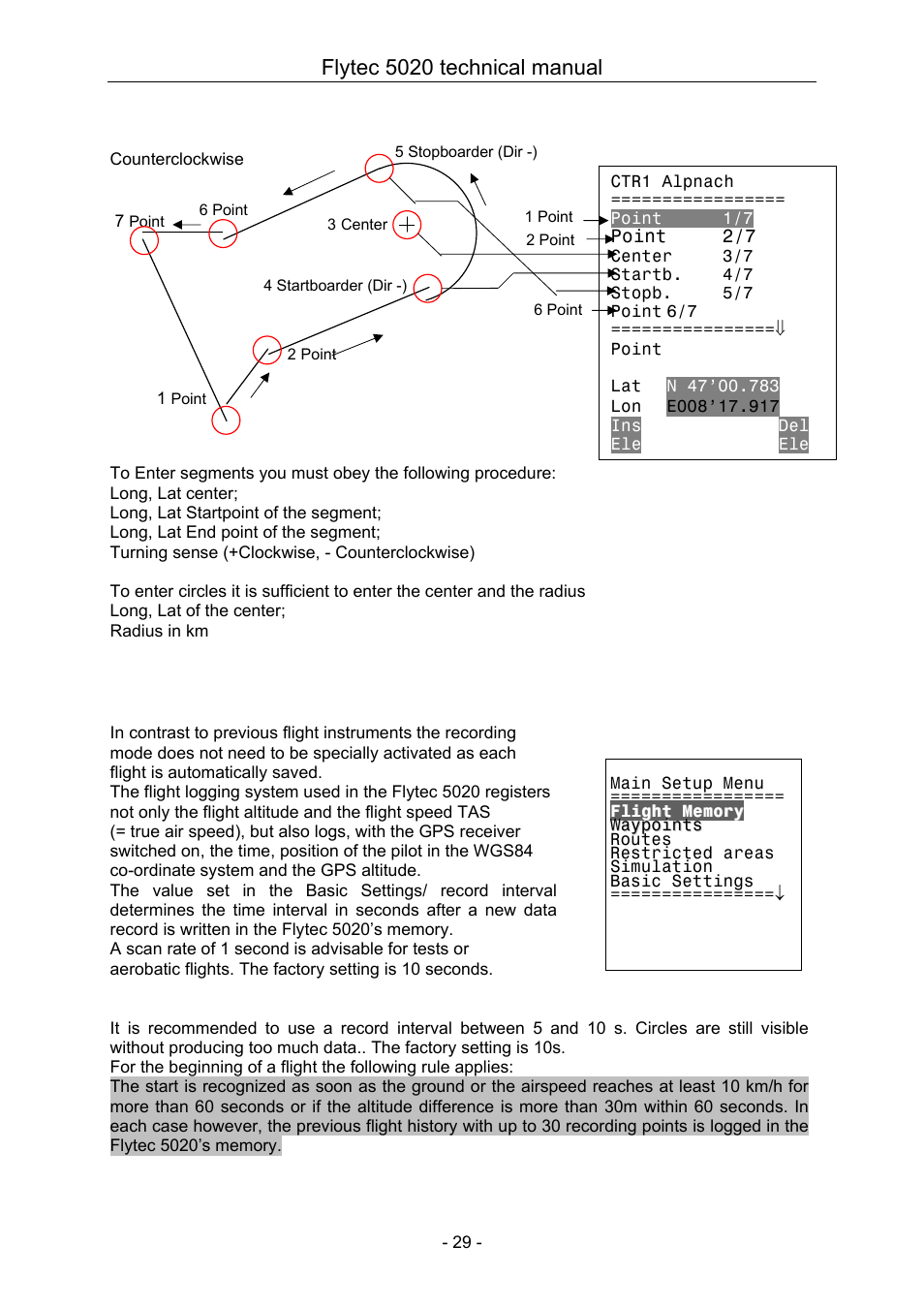 8 flight memory and flight analysis, Flight memory and flight analysis, Flytec 5020 technical manual | Flytec 5020 v1.18 * User Manual | Page 29 / 34