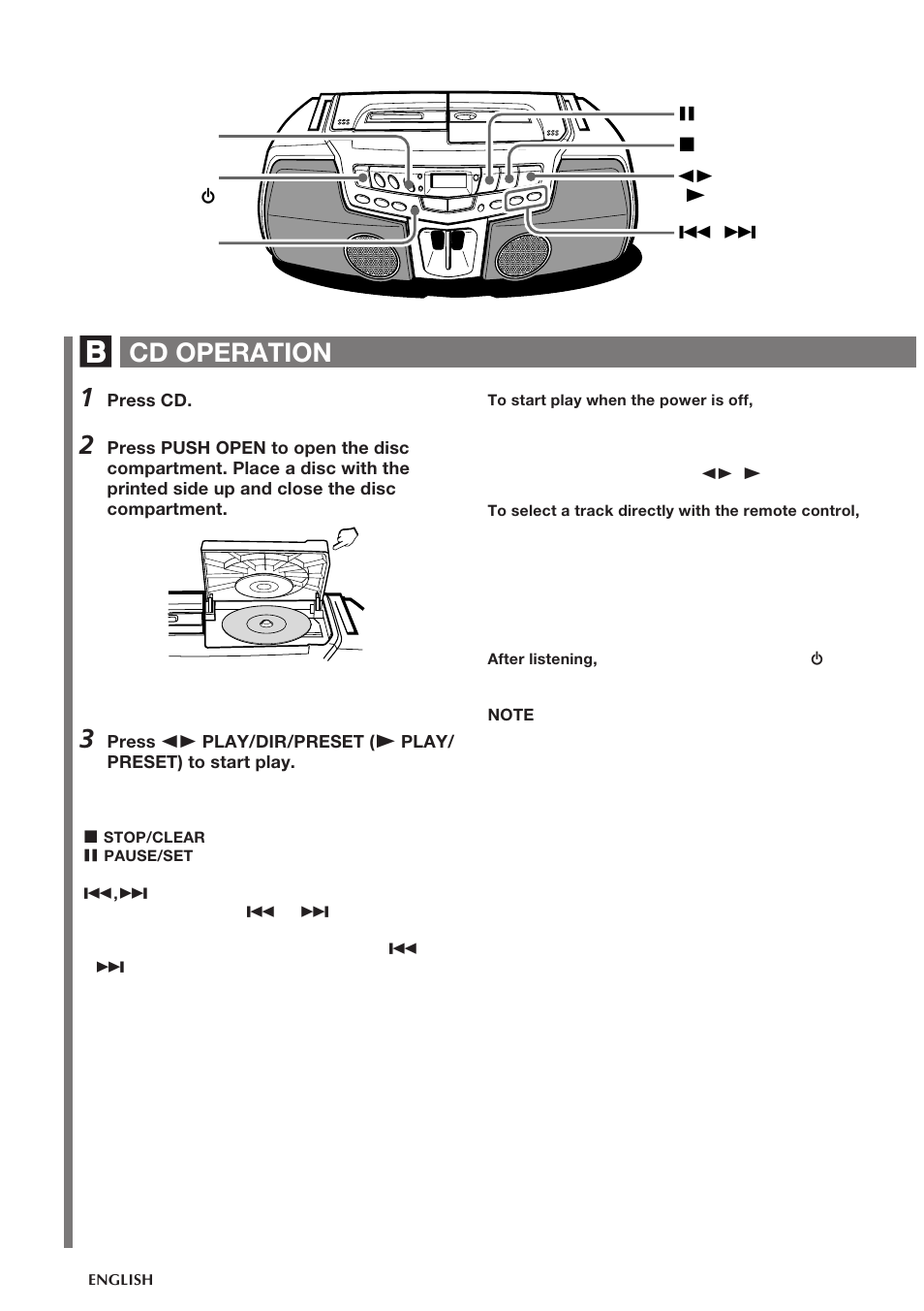 Cd operation | Aiwa CSD-FD82 User Manual | Page 8 / 12