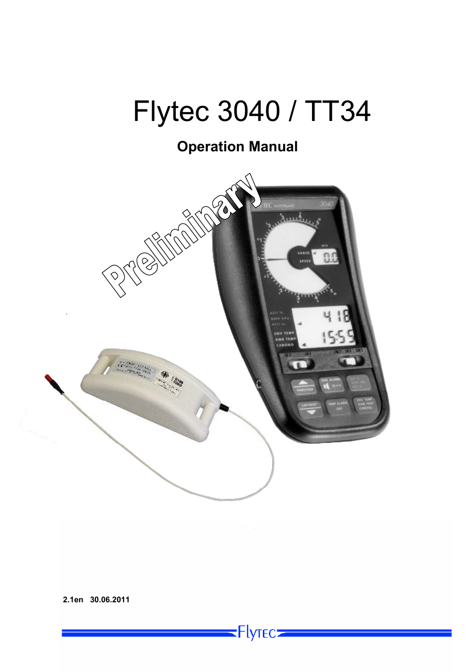 Flytec 3040/TT34 * User Manual | 20 pages