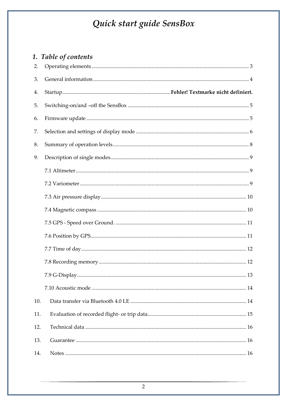 Flytec SensBox User Manual | Page 2 / 17