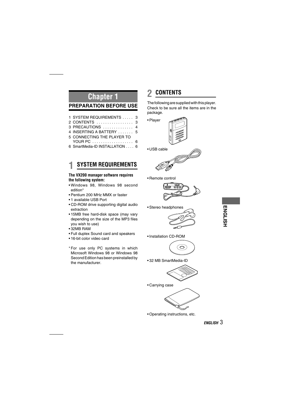 Aiwa MM-VX200 User Manual | Page 3 / 24