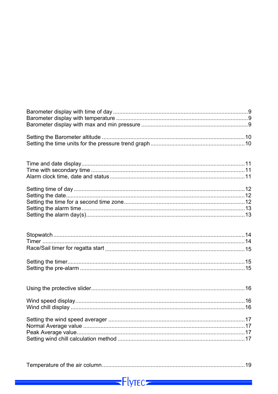 Flytec Windwatch Pro User Manual | Page 2 / 28