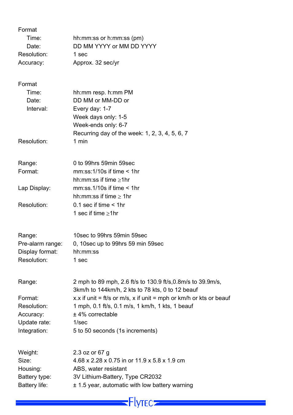 Flytec Windwatch Pro User Manual | Page 28 / 28