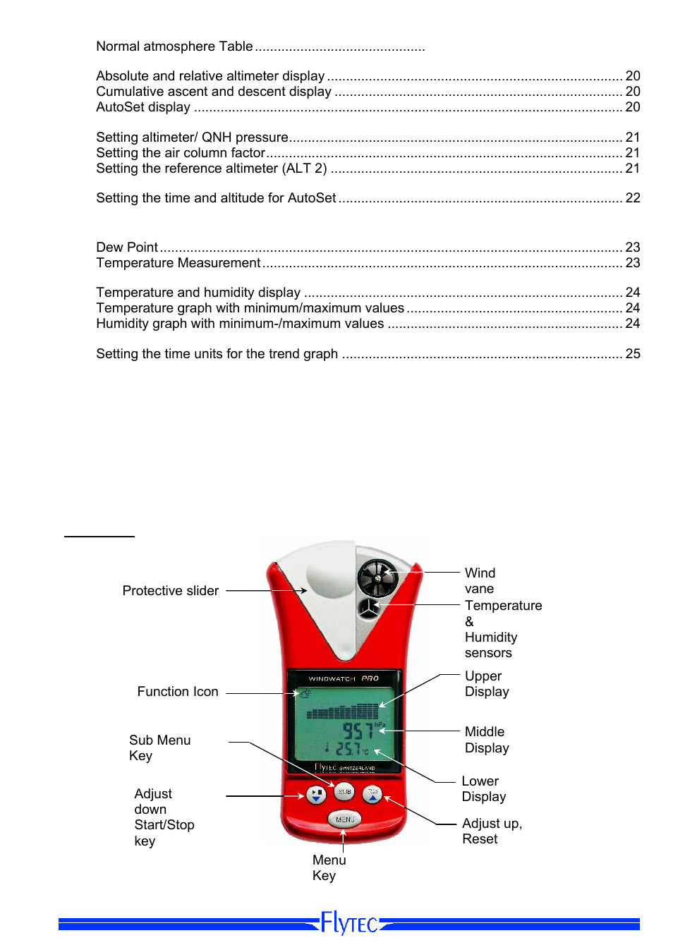 Overview | Flytec Windwatch Pro User Manual | Page 3 / 28