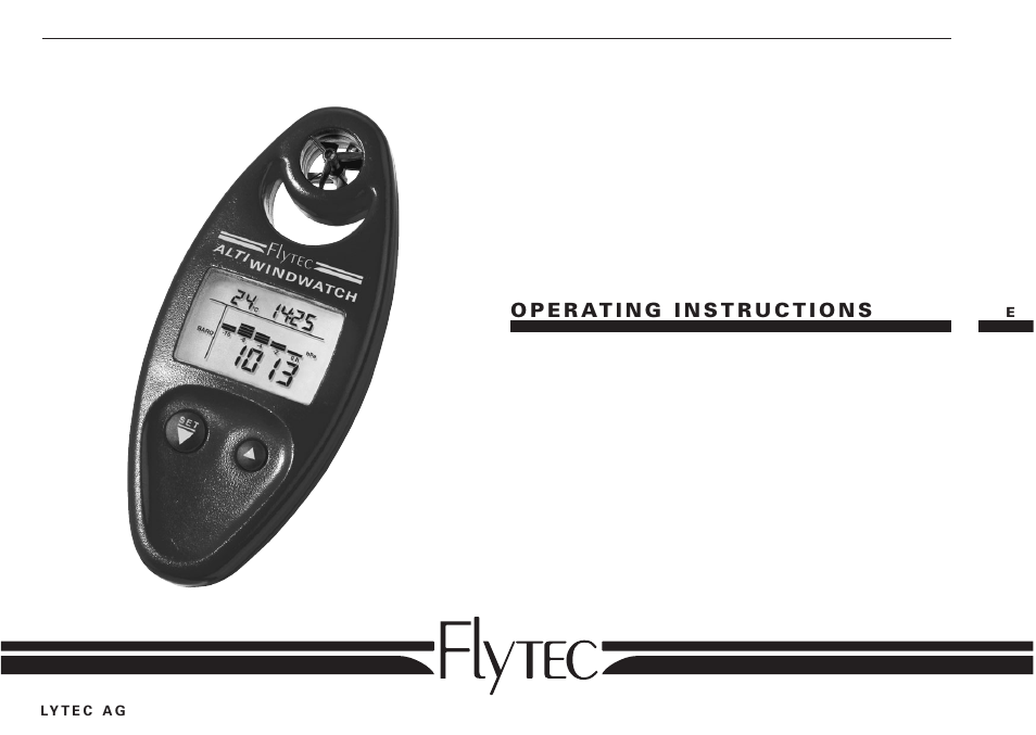 Flytec Alti Windwatch User Manual | 19 pages