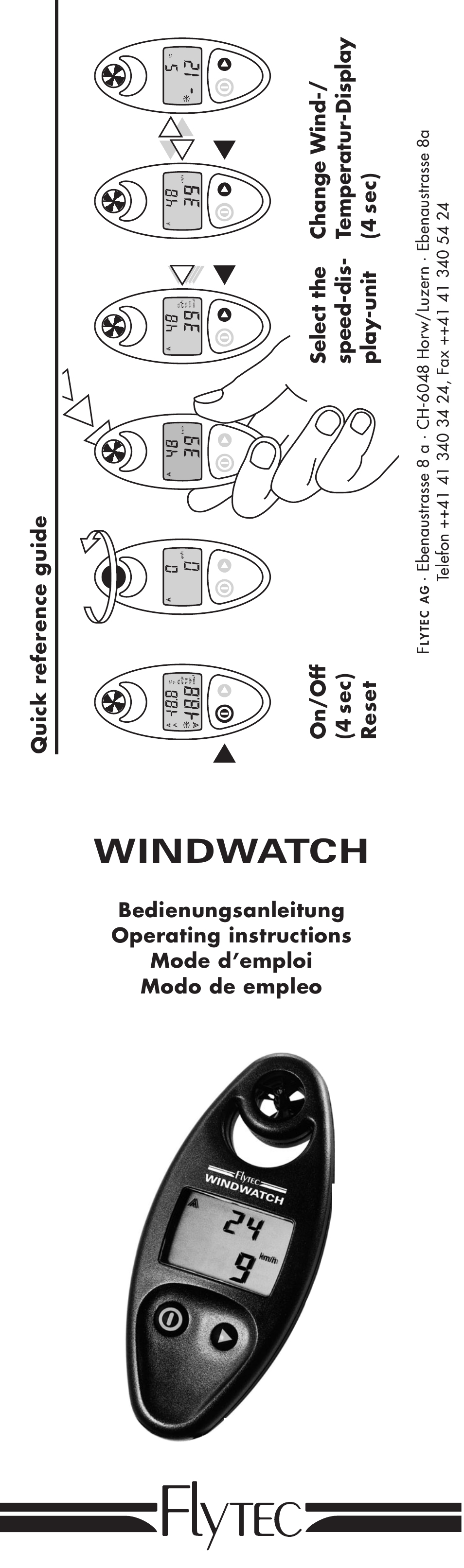 Flytec Windwatch User Manual | 22 pages