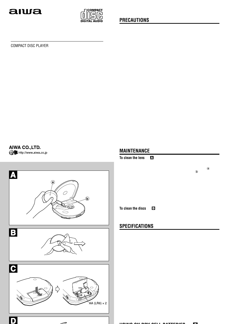 Aiwa XP-R120 User Manual | 8 pages